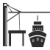 Illustration of a crane over a ship